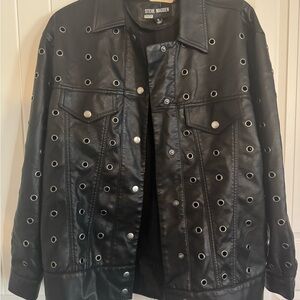 Steve Madden Black Eyelet Women's Faux Leather Jacket